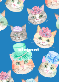 blue ビッグおしゃれ猫
