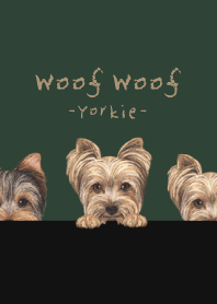 Woof Woof - Yorkie - CHRISTMAS GREEN