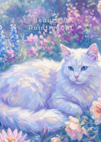 Beautiful Painting Cat-BLUE 3