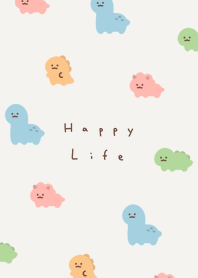 のんびり恐竜。 ダークブラウン