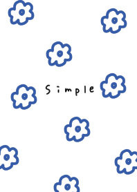 White and blue floral pattern.