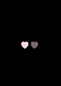 2 hearts | black pink