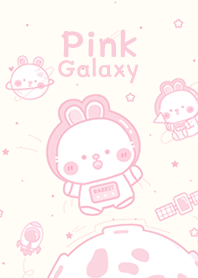 Rabbit on pink galaxy!