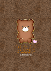 Bear Enameled Pin & Fur 71