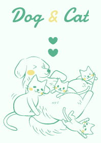 Animal 006L-2 (dog+cat/Mint Green)