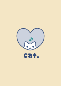 Cat Musical note [Navy]