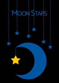 月と星たち (黒&青ver.)