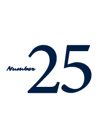 Number 25 White X Dark Navy