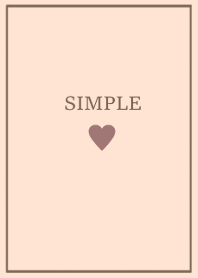 SIMPLE HEART =shellpink brown=