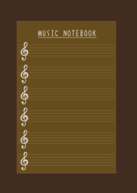 MUSIC COLOR NOTEBOOK-DEEP BROWN