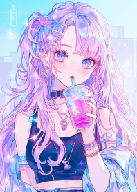 夢幻少女喝飲料 1