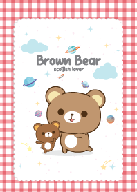 หมีน้ำตาล สกอตติช สีแดง