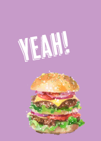 hamburger on light purple