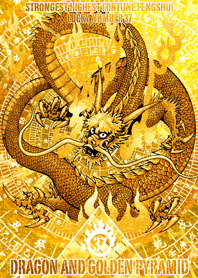 Dragon and golden pyramid Lucky number37