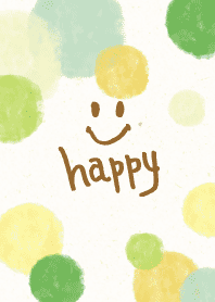 Smile Adult watercolor Polka dot green17