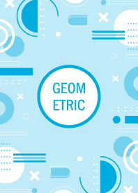 Flat Geometric Charlotte Blue