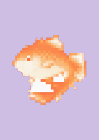 Goldfish Pixel Art Theme  Purple 04