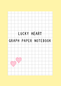 LUCKY HEART GRAPH PAPER-LIGHT YELLOW