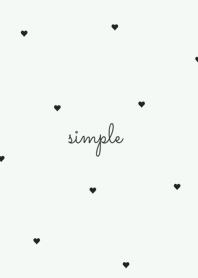 大人のハート柄 | ミントグレー＋ブラック