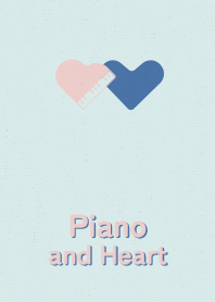 Piano and Heart fluffy clouds