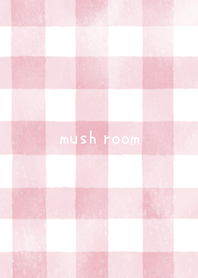 水彩チェック（くすみピンク） mush