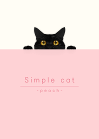 simple black cat/peach pink.