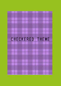 DUSTY PURPLE CHECKERED THEMEj-LEAF GREEN