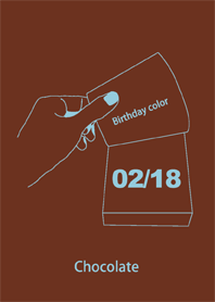 Birthday color February 18 simple