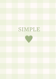 SIMPLE HEART -check naturalgreen-