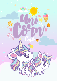 Unicorn Kawaii Love Lavender