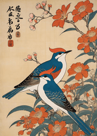 浮世絵 -鳥 9faD73