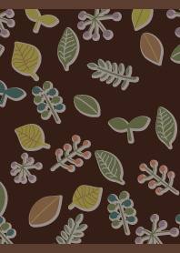Fun plants on brown