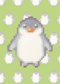Penguin Pattern Theme Pixel Green-03
