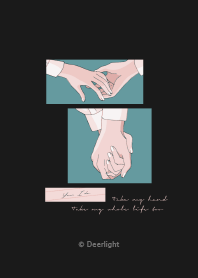 日系 - 愛する｜手を繋ぐ暗色版