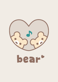 Bear Musical note - Brown