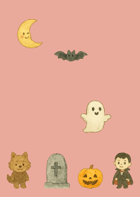 Halloween Festival01 on pink & blue