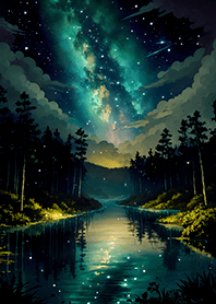 Beautiful starry night view#2914