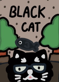 แมวดำและปลา