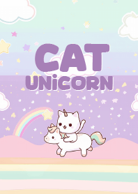cutie cat and unicorn