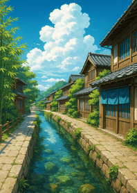 Tranquil Canal On Summer Day