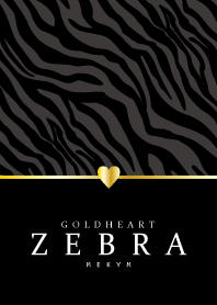 Z E B R A -GOLD HEART- BLACK