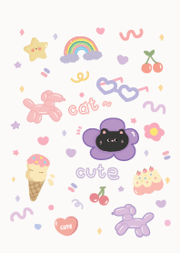 แมวมินิมอลพาสเทล