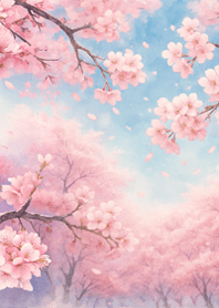 春日櫻花漫舞