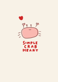 簡單的 螃蟹 心 淺褐色的