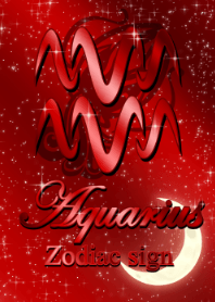 12 constellations aquarius red