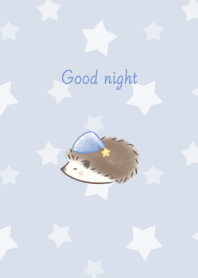 Sleeping Hedgehog -navy- Star