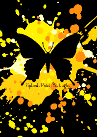 Splash paint Butterfly Yellow-Black