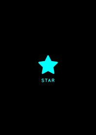 Simple Lucky Star - Black&Neon Blue