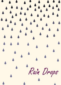Rainy Drops + purple/ivory