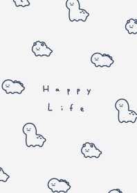 Smile Dinosaurs(pattern)/gray navy.